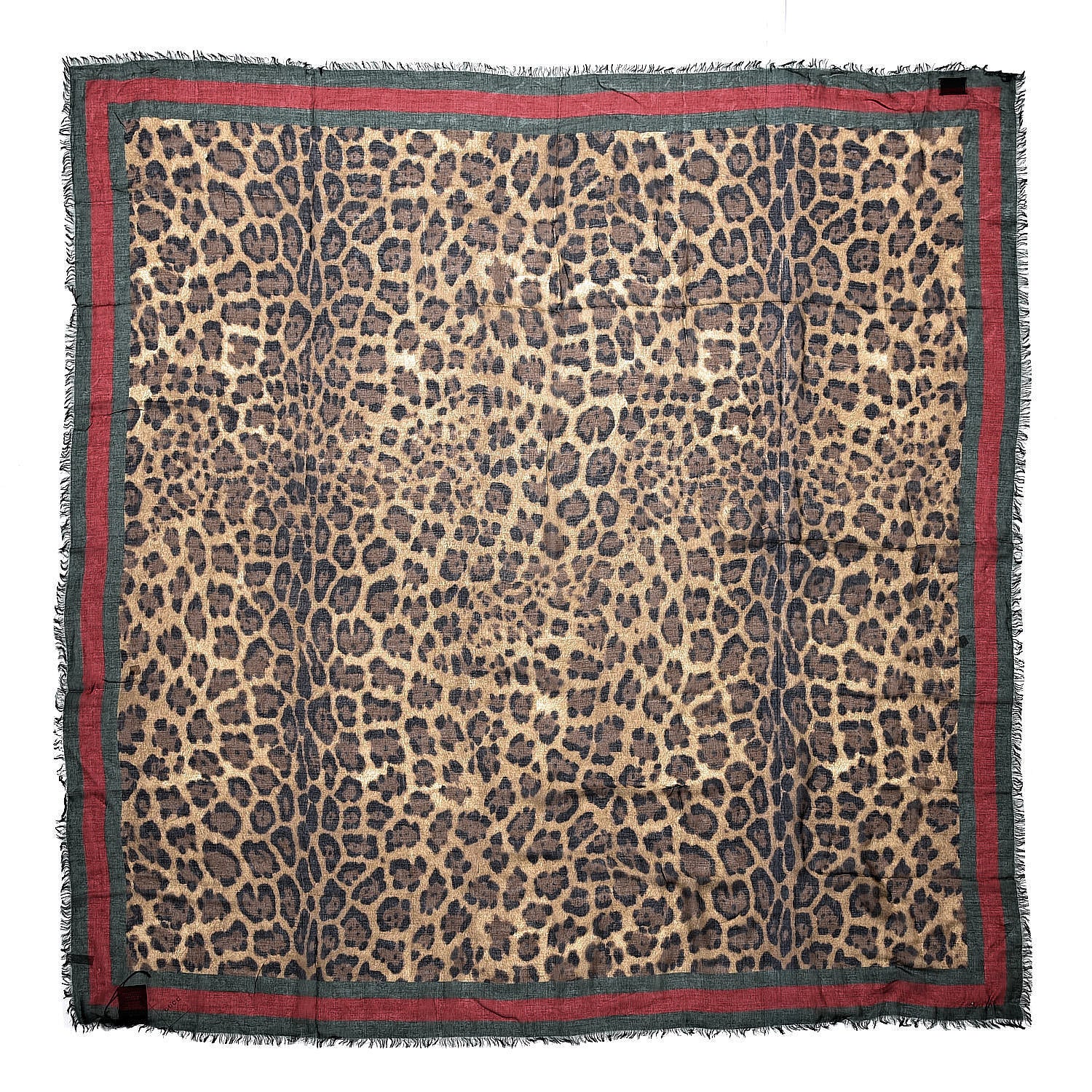 Gucci Modal Silk Leopard Web Print Web Scarf 1 of 3