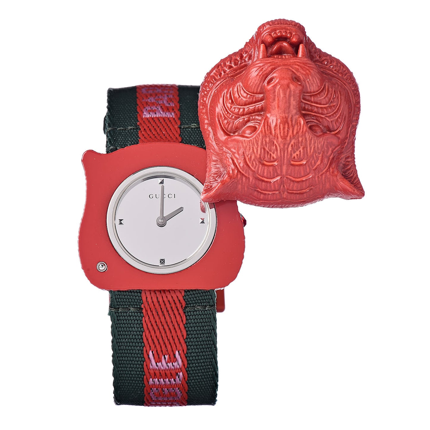 Stainless Steel Nylon 32mm Le Marche Des Merveilles Tiger Quartz Watch Red
