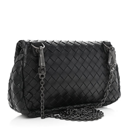 Bottega Veneta Nappa Intrecciato Mini Chain Messenger Black 3 of 8