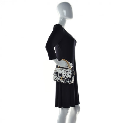 Chanel Canvas Printed Deer Coco Mini Single Flap White Black 5 of 14