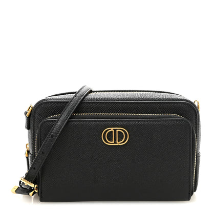 Christian Dior Grained Calfskin Caro Double Pouch Black 1 of 11