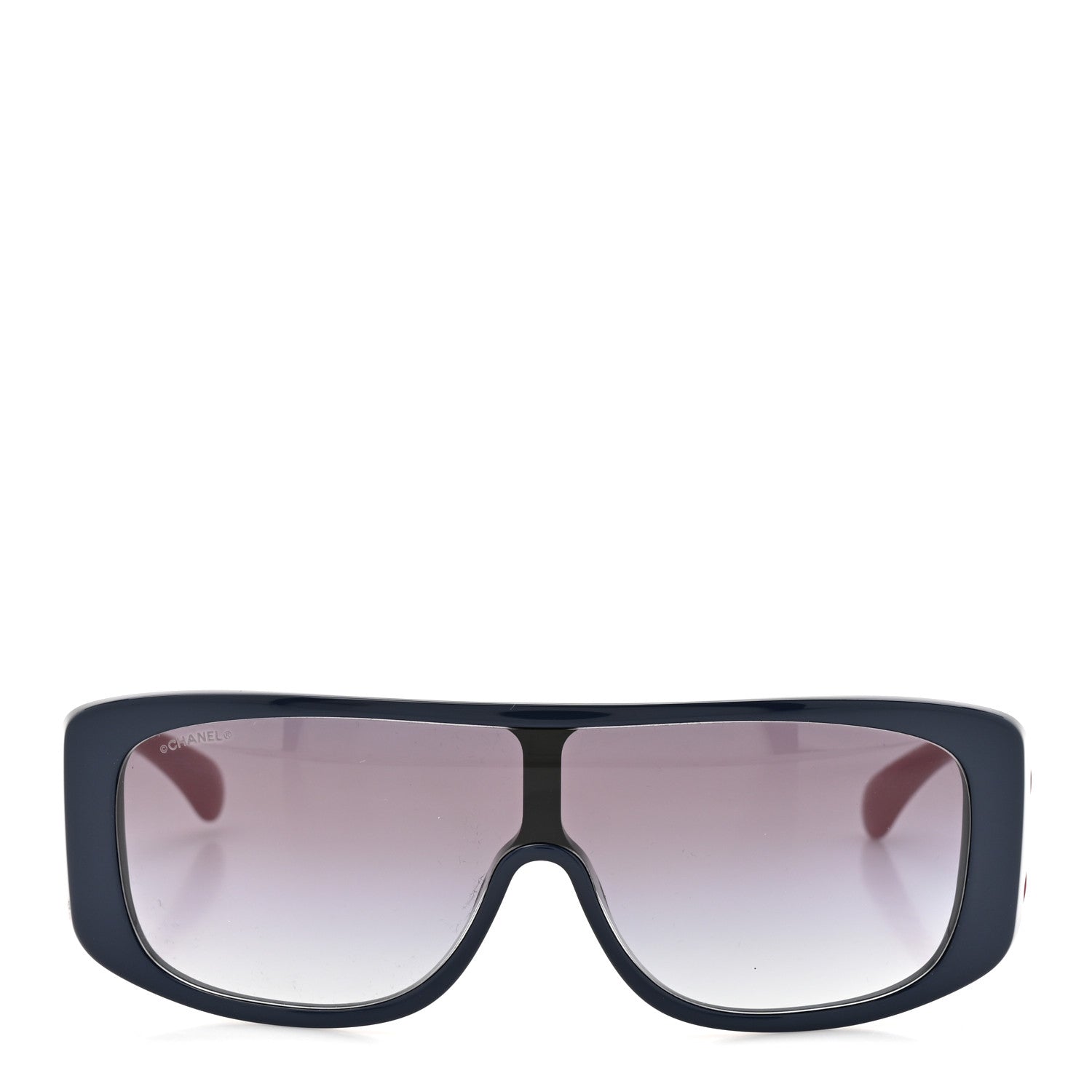 Chanel Acetate Shield Sunglasses 71466-A Blue Pink 2 of 8