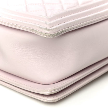 Chanel Lambskin Quilted New Medium Boy Flap Light Pink 10 of 16
