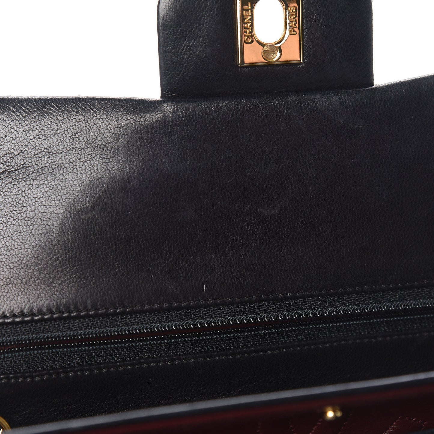 Lambskin Quilted Small Double Flap Black