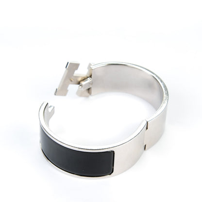 Hermes Enamel Wide Clic Clac H Bracelet GM Black 4 of 5