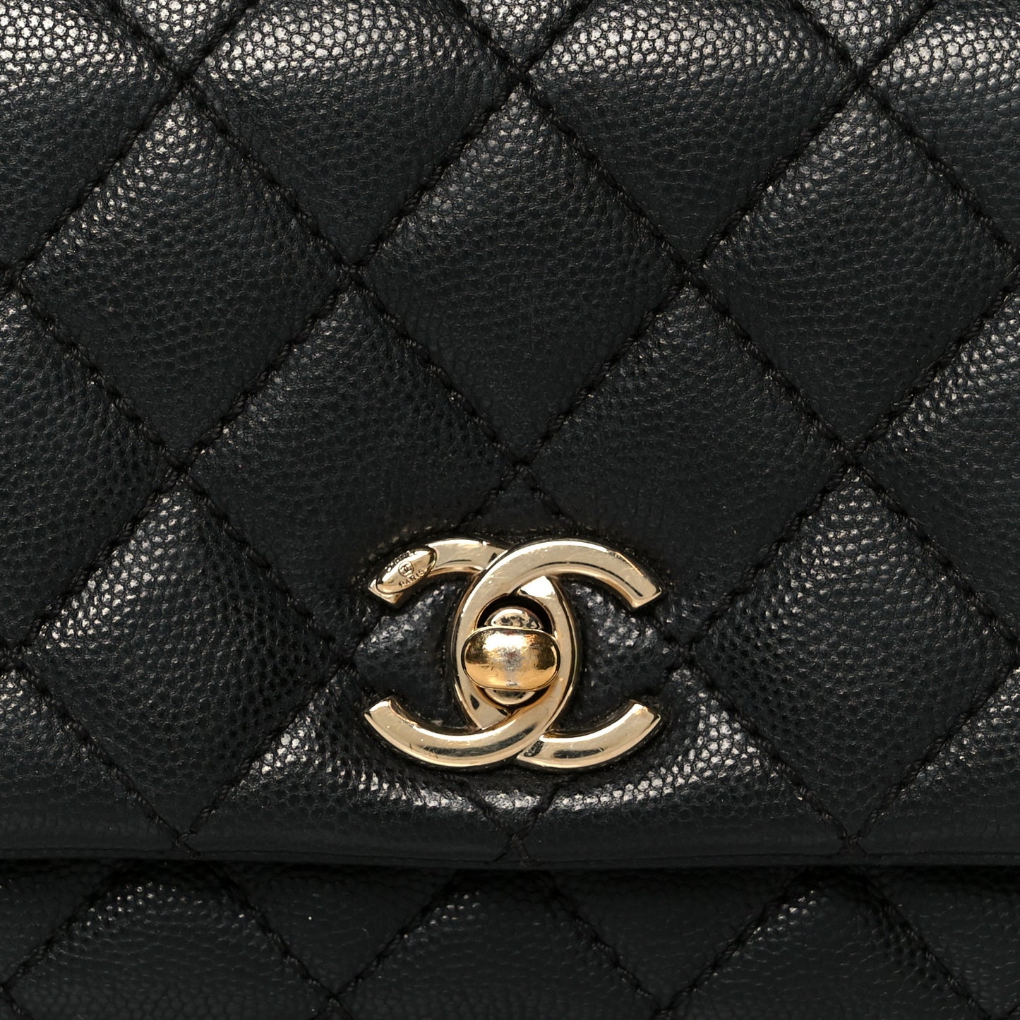Caviar Quilted Extra Mini Coco Handle Flap Black