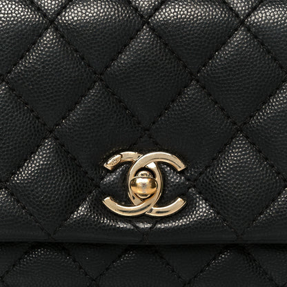 Chanel Caviar Quilted Extra Mini Coco Handle Flap Black 9 of 11