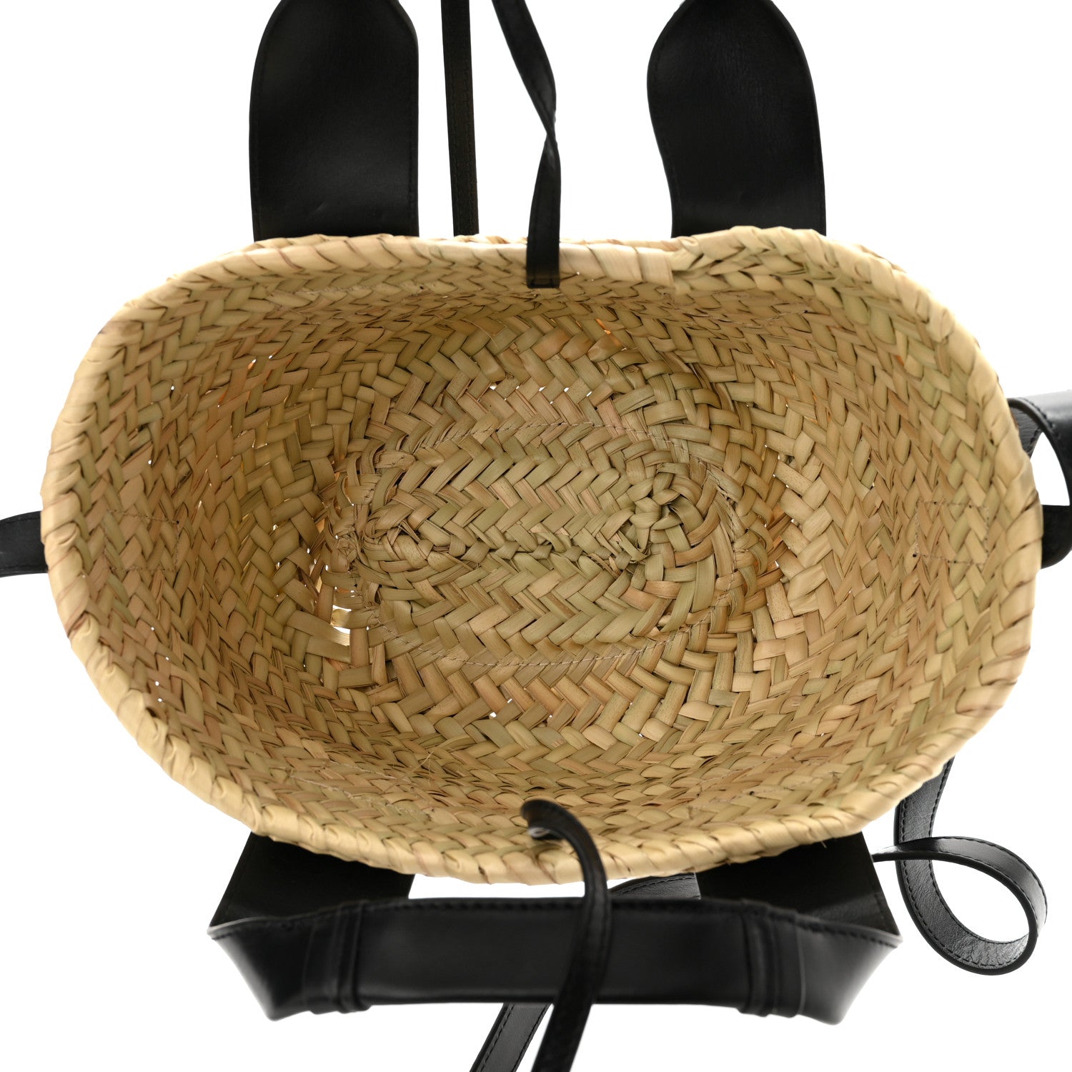 Chloe Raffia Smooth Calfskin Small Sense Basket Black 5 of 11