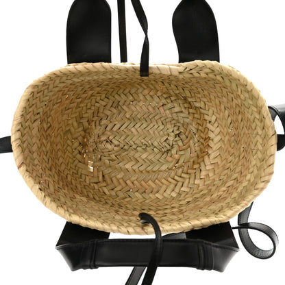 Chloe Raffia Smooth Calfskin Small Sense Basket Black 5 of 11