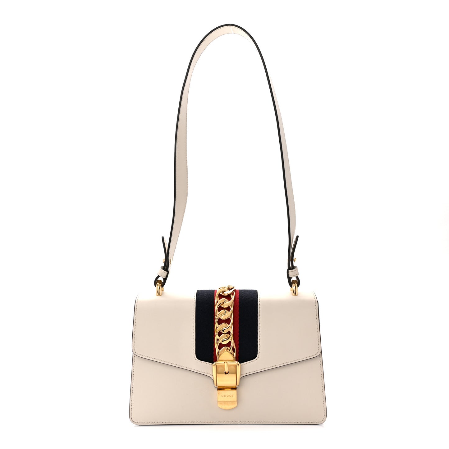 Calfskin Small Sylvie Shoulder Bag Off White