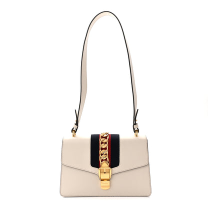 Gucci Calfskin Small Sylvie Shoulder Bag Off White 1 of 11
