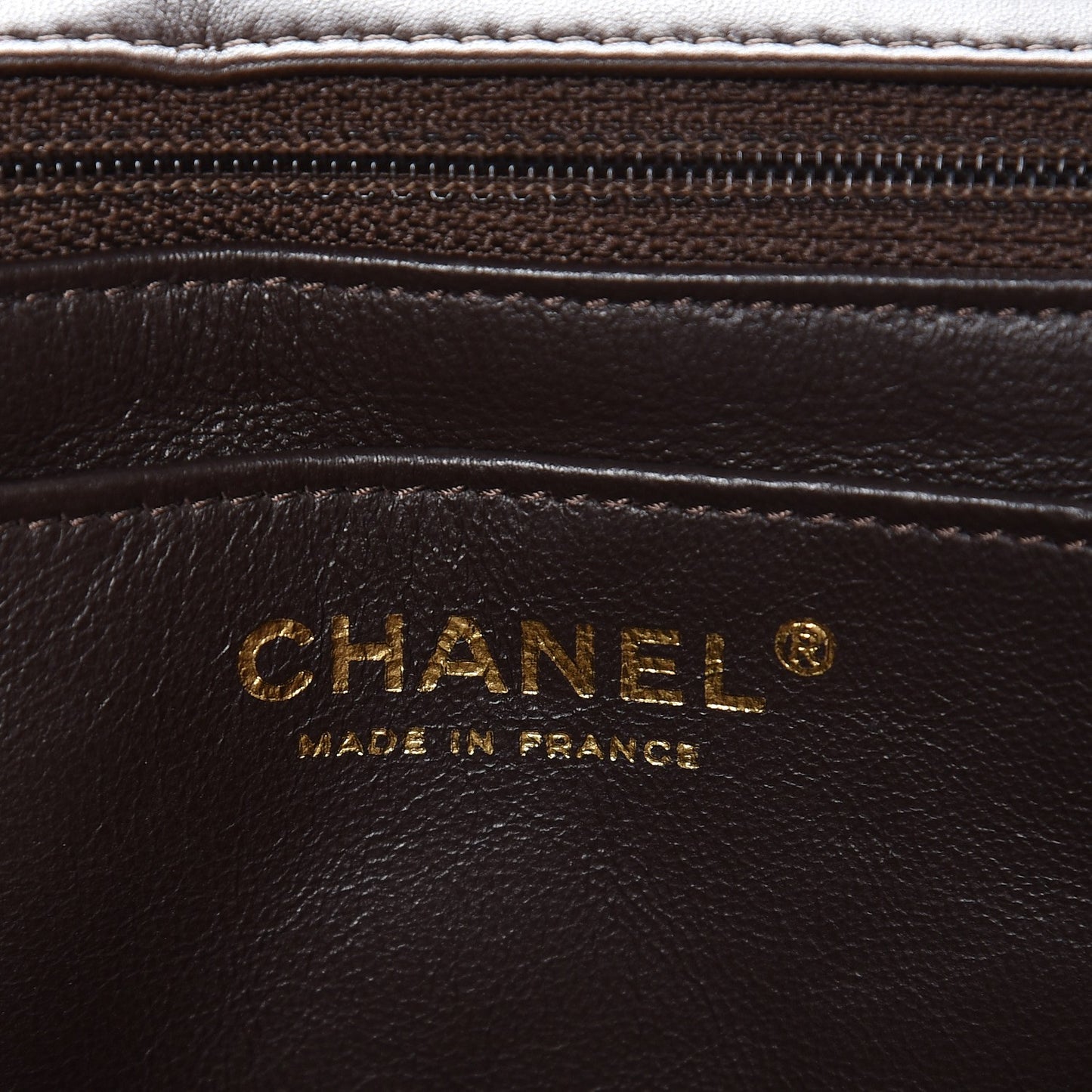 Lambskin Quilted Jumbo Single Flap Dark Brown