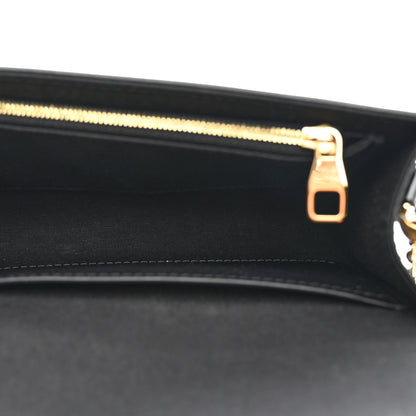 Louis Vuitton Patent Louise PM Chain Clutch Black 5 of 10