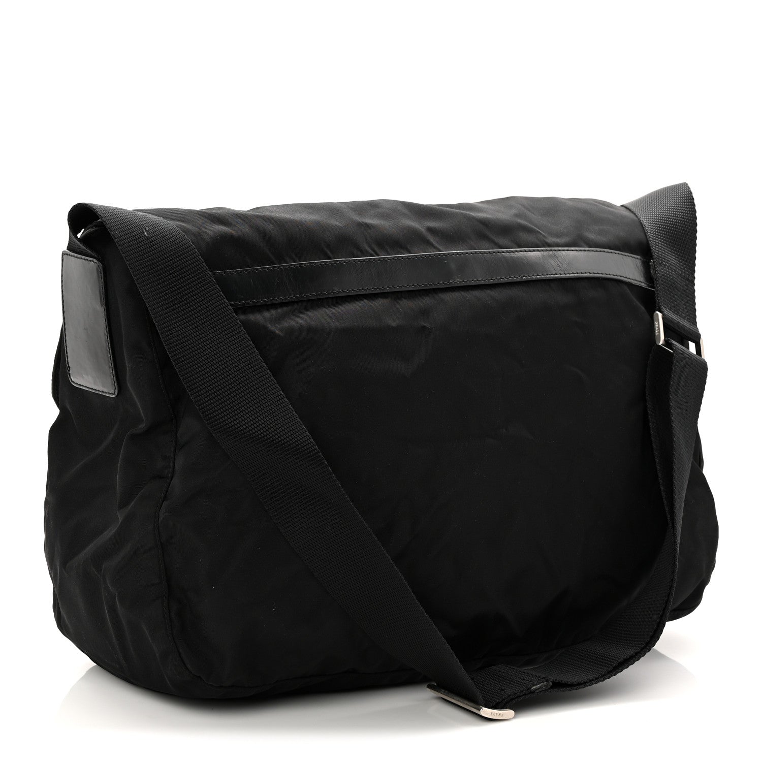 Prada Tessuto Nylon Messenger Bag Black 1855111 – FASHIONPHILE