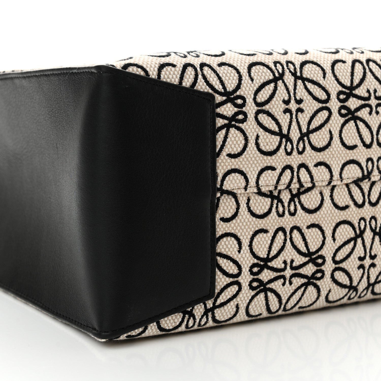 Loewe Jacquard Anagram Calfskin Buckle Tote Black 11 of 14