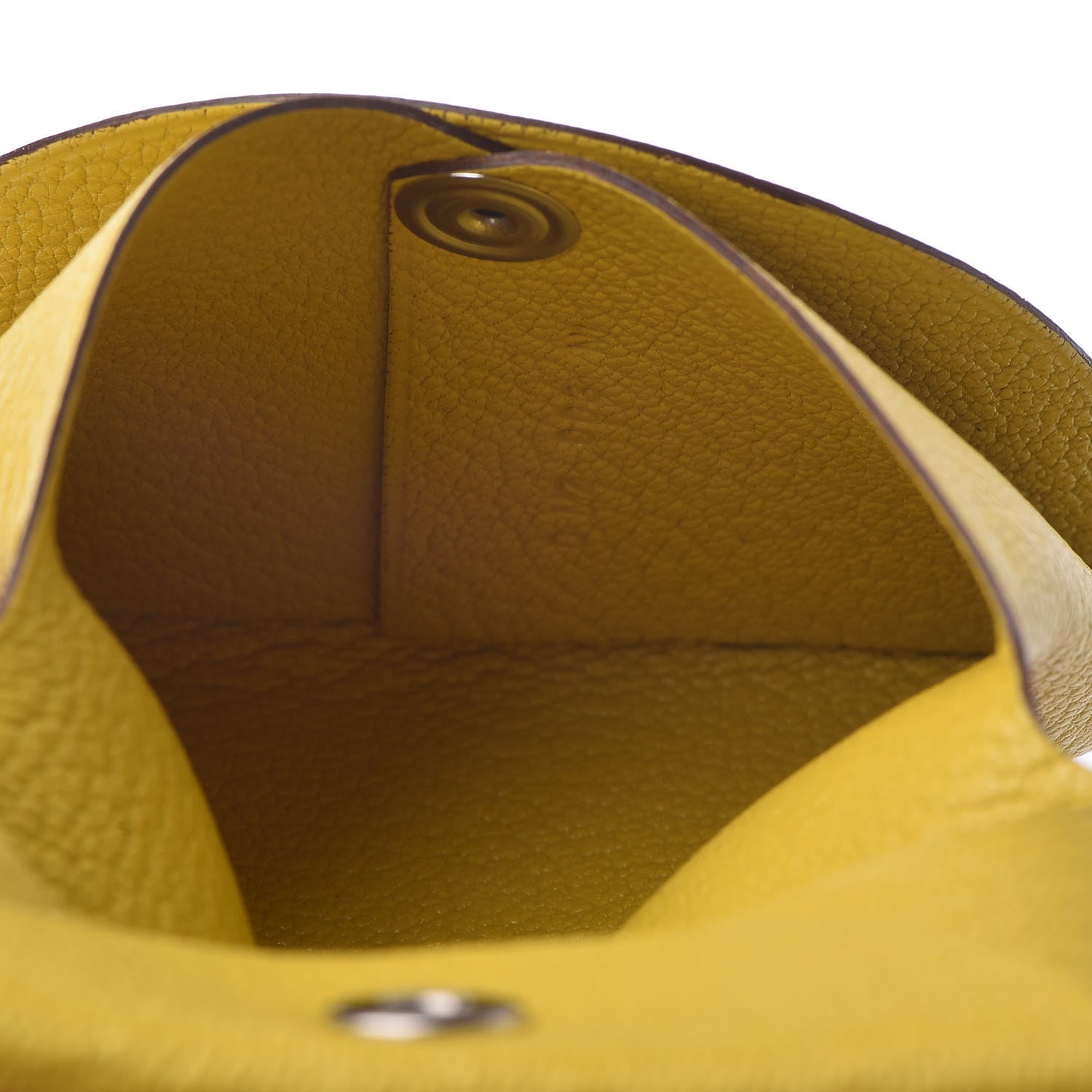 Hermes Chevre Mysore Bastia Coin Purse Jaune de Naples 5 of 8