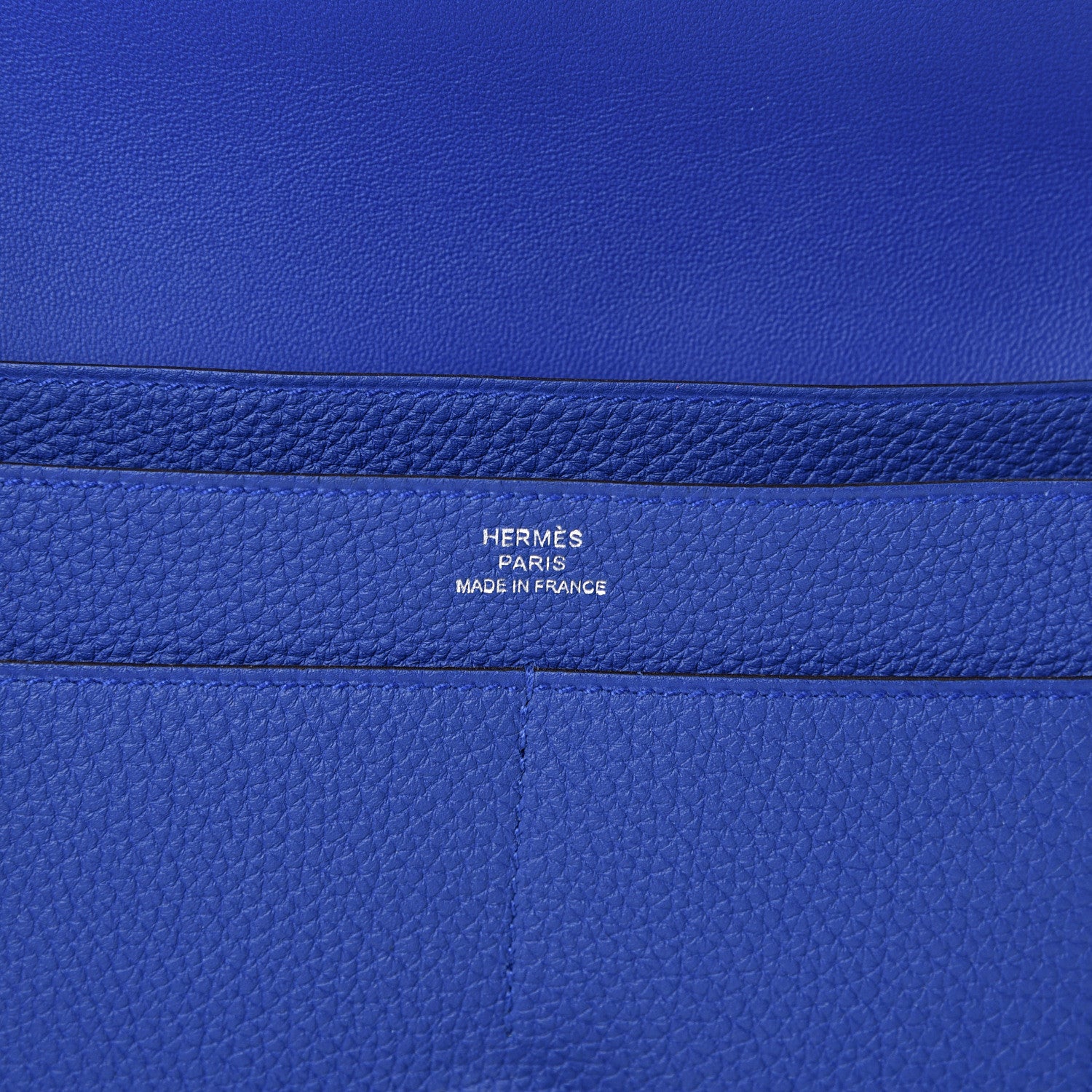 Hermes Togo Dogon Duo Wallet Bleu Electrique 6 of 9