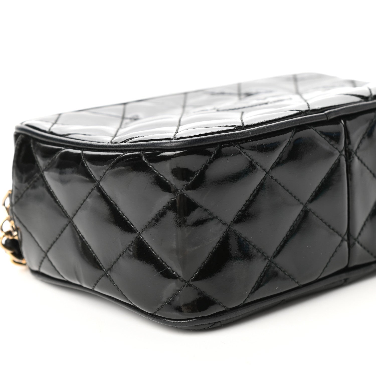 Chanel Patent Tassel Quilted Shoulder Bag Black 8 of 10