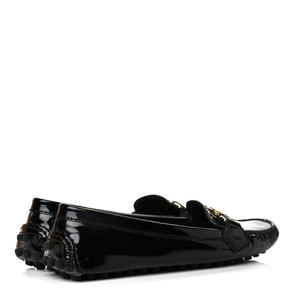 Louis Vuitton Patent Calfskin Oxford Loafers 38 Black 4 of 15