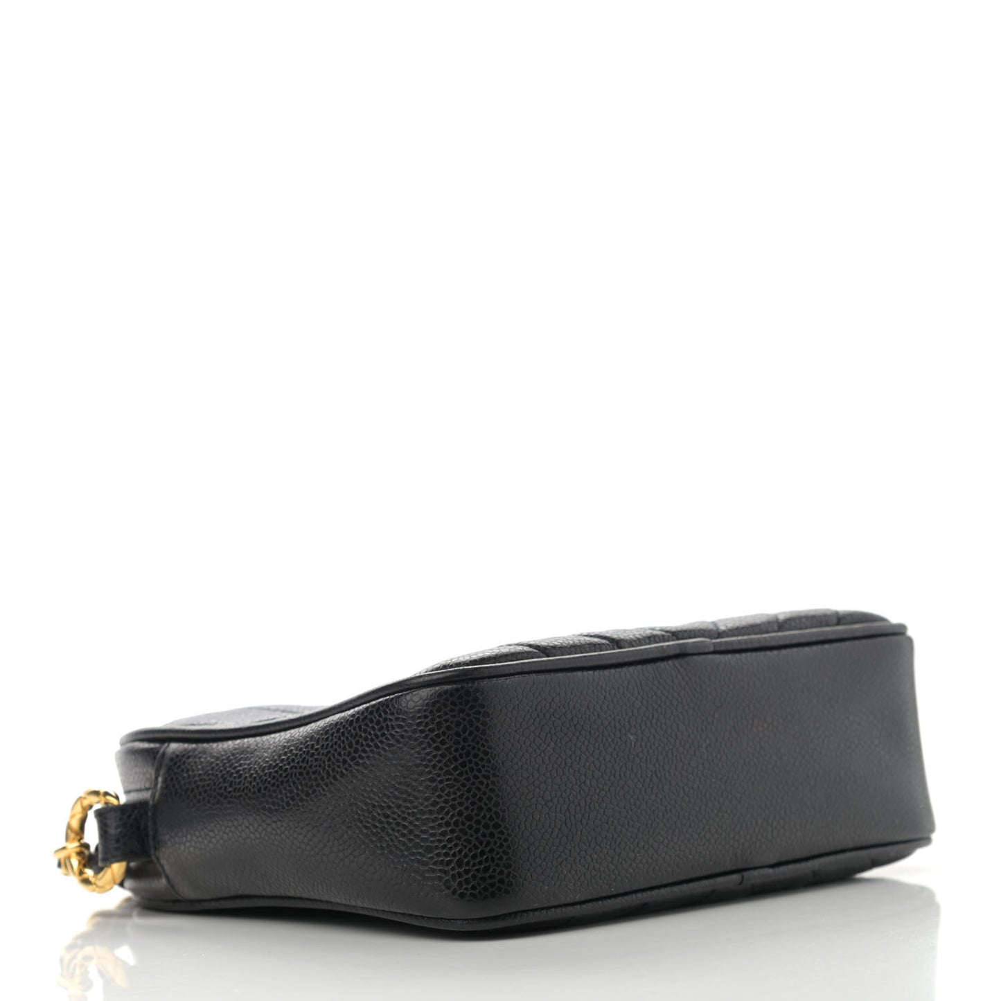 Caviar Chevron Quilted Camera Case Black
