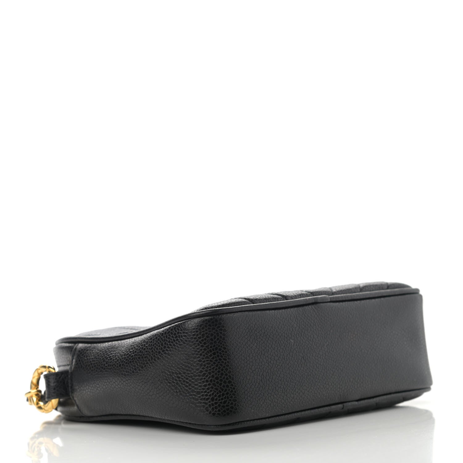 Chanel Caviar Chevron Quilted Camera Case Black 4 of 11