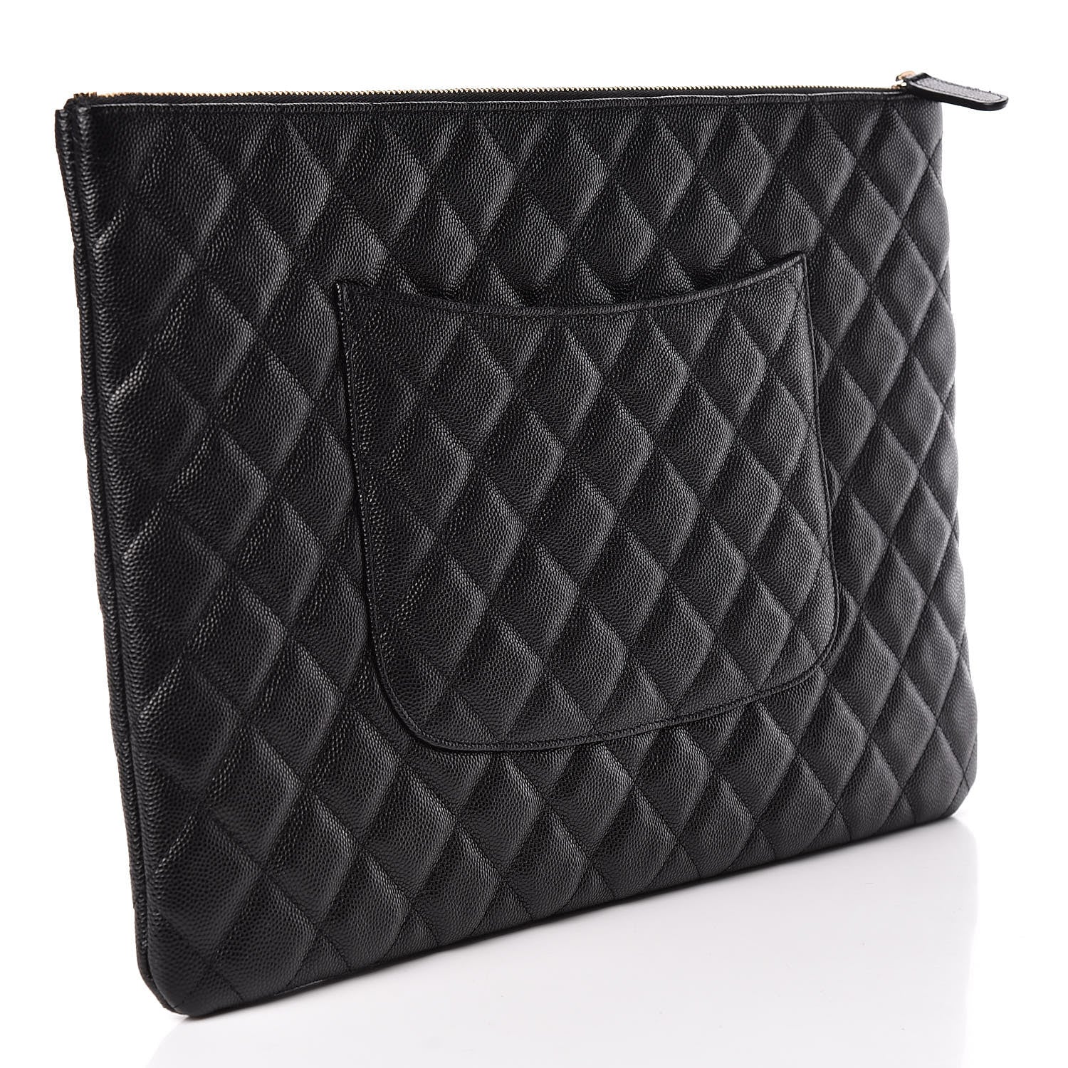 Chanel Caviar Quilted Large Cosmetic Case Black 3 of 11