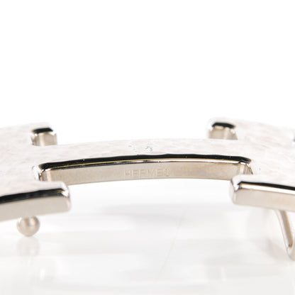 Hermes Palladium Hammered 32mm H Belt Buckle 3 of 4