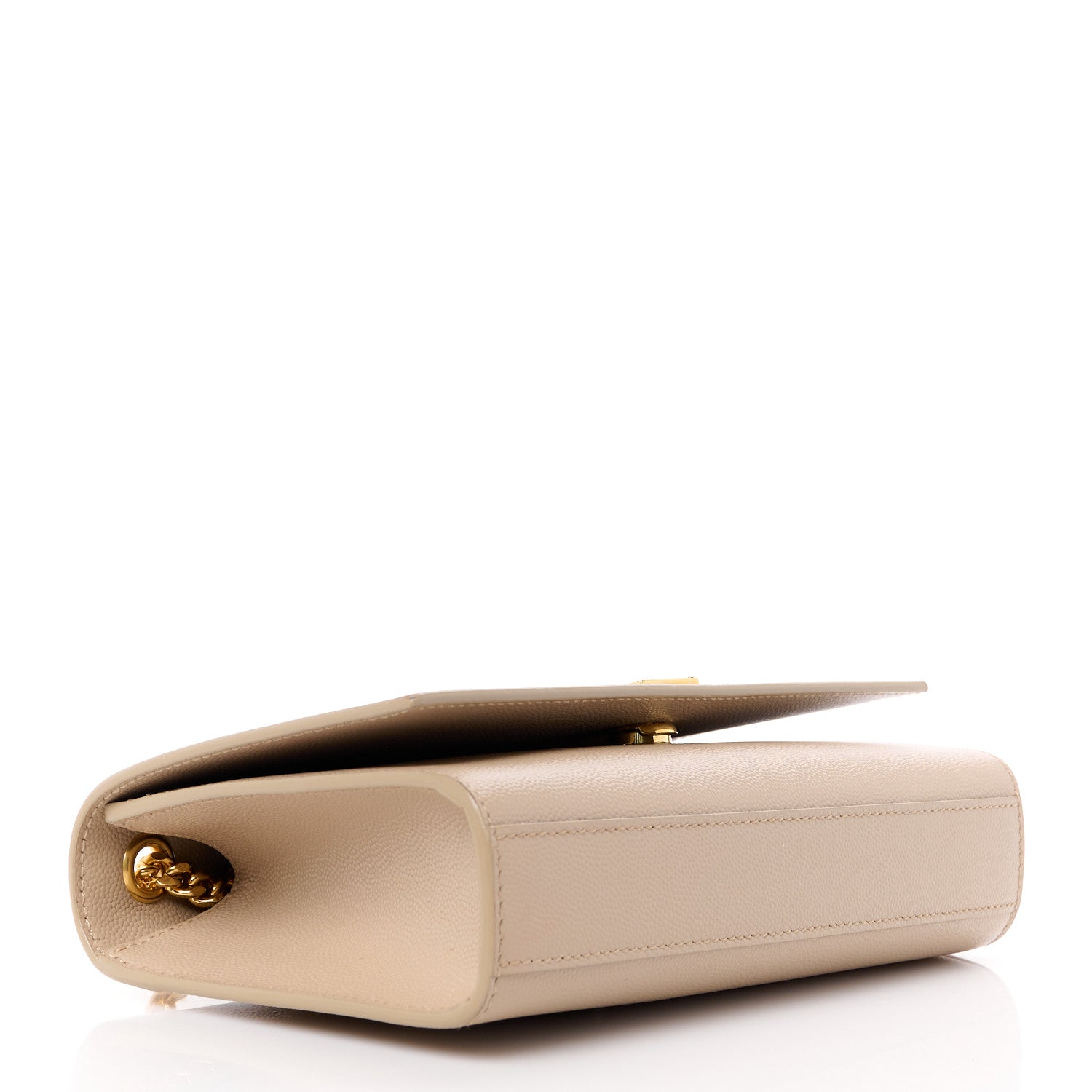 Saint Laurent Grain De Poudre Small Monogram Kate Satchel Dark Beige 4 of 12