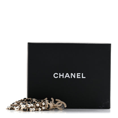 Chanel CC Chain Tassel Drop Earrings Light Gold 6 of 6