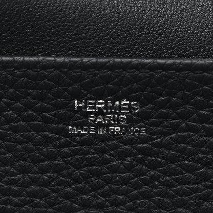 Hermes Taurillon Clemence Halzan 31 GM Black 7 of 14