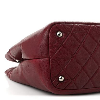 Chanel Caviar Quilted Large Timeless CC Soft Tote Dark Red 9 of 10