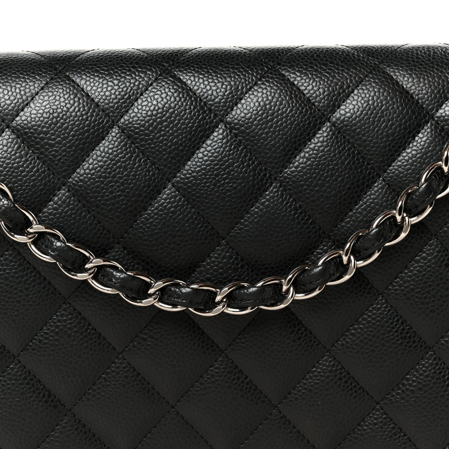 Caviar Quilted Maxi Double Flap Black