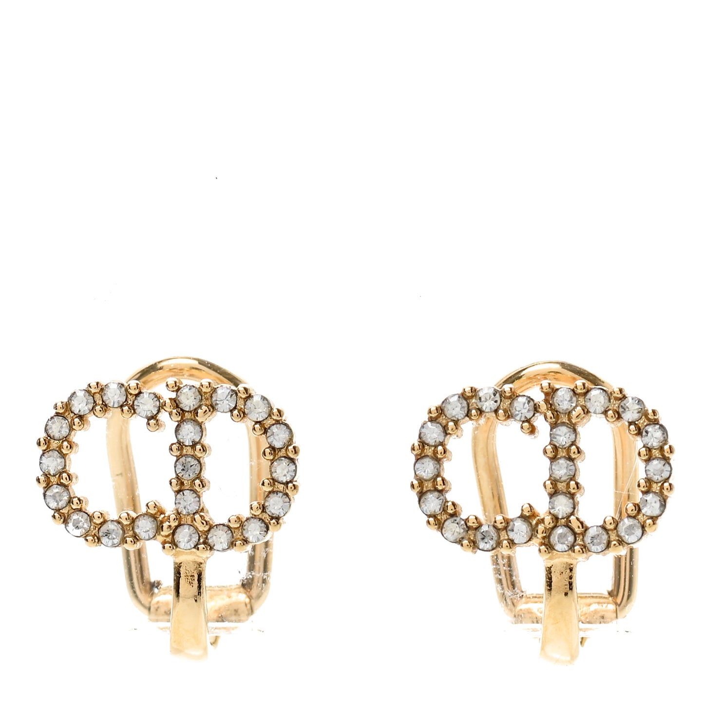 Crystal Clair D Lune Clip On Earrings Gold