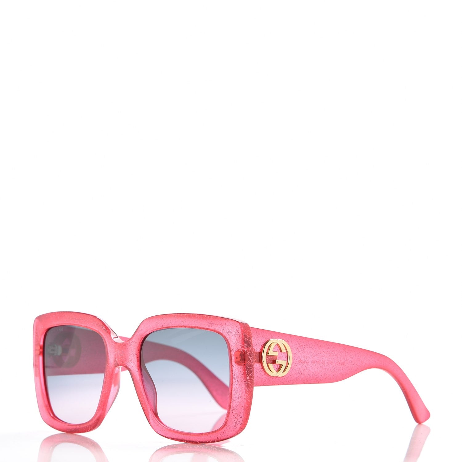 Gucci Glitter Square Optyl GG0141 Sunglasses Pink 1 of 8