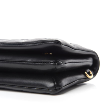 Louis Vuitton Lambskin Embossed Monogram Pochette Coussin Black 7 of 9