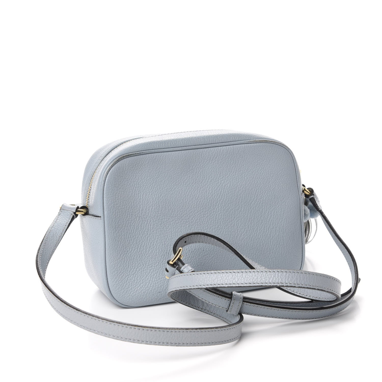 Dolce & Gabbana Calfskin Pom Pom Glam Crossbody Grey 3 of 13