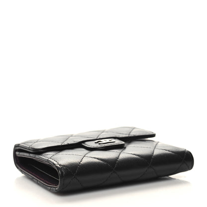 Chanel Lambskin Quilted Compact Flap Wallet Black 4 of 10