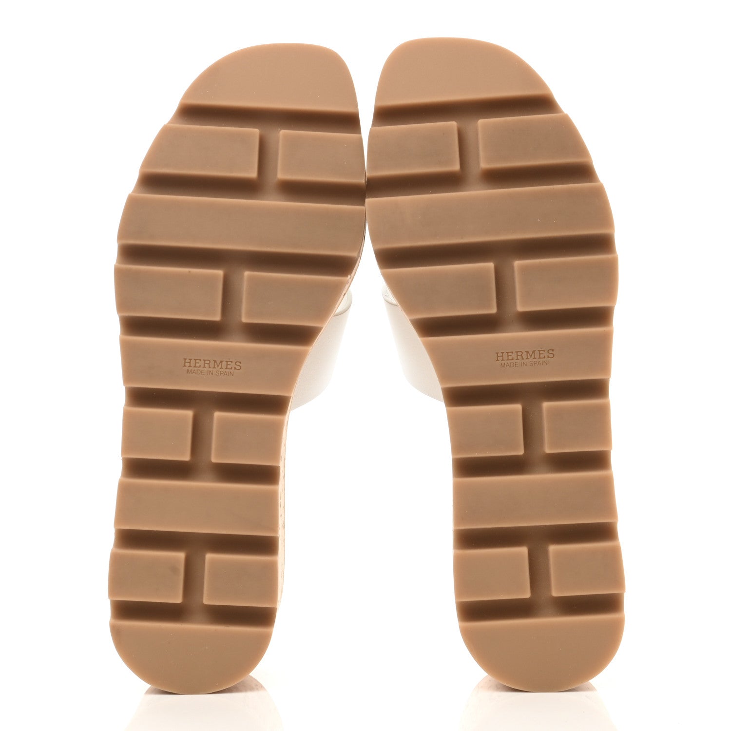 Hermes Calfskin Cork Eze 30 Sandals 37 White 5 of 9