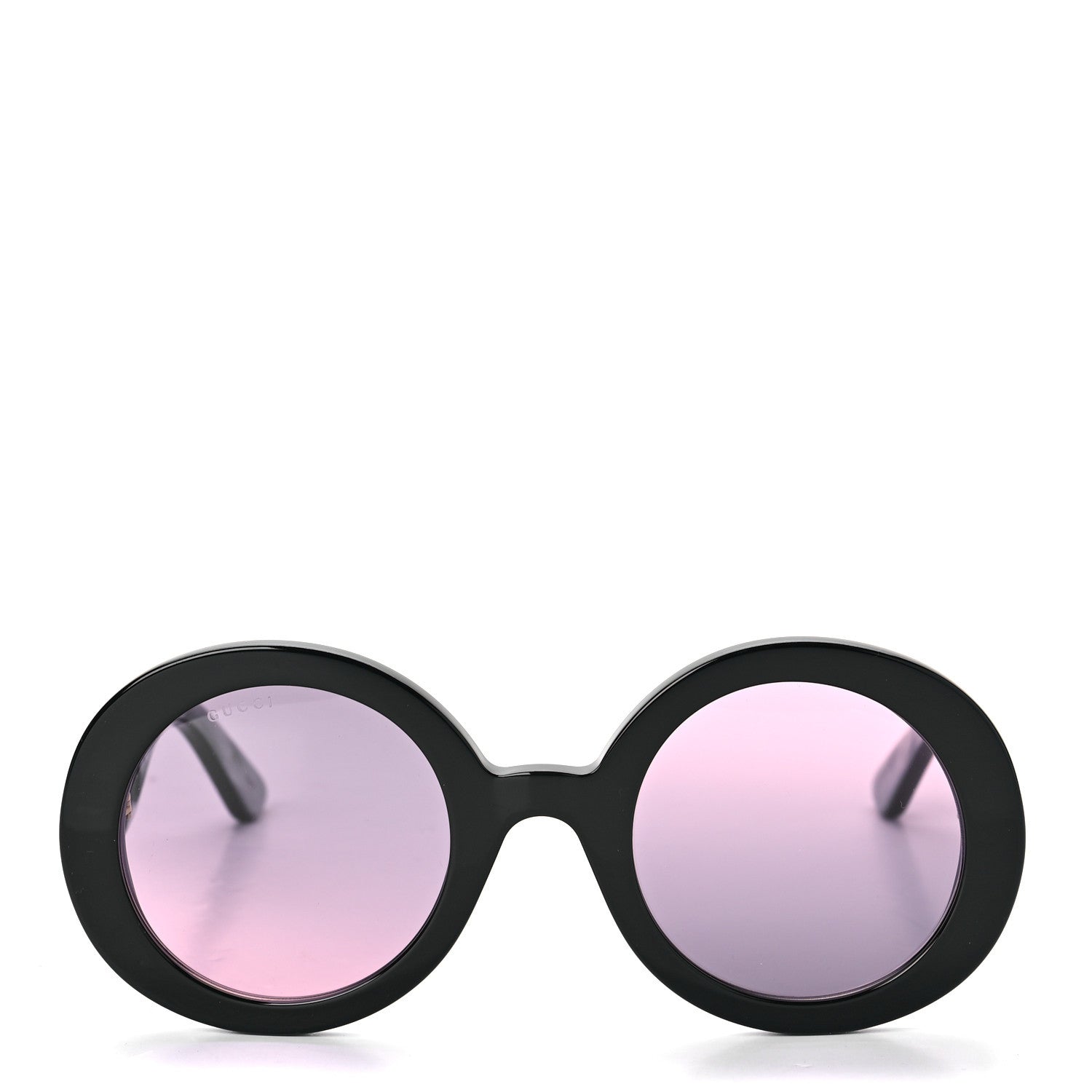 Gucci Acetate Round GG0319S Sunglasses Black Grey 2 of 9