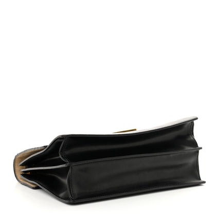 Fendi Vitello Liberty Bi-Color FF 1974 Embossed Chain Strap Kan U Shoulder Bag Black Maya 4 of 18