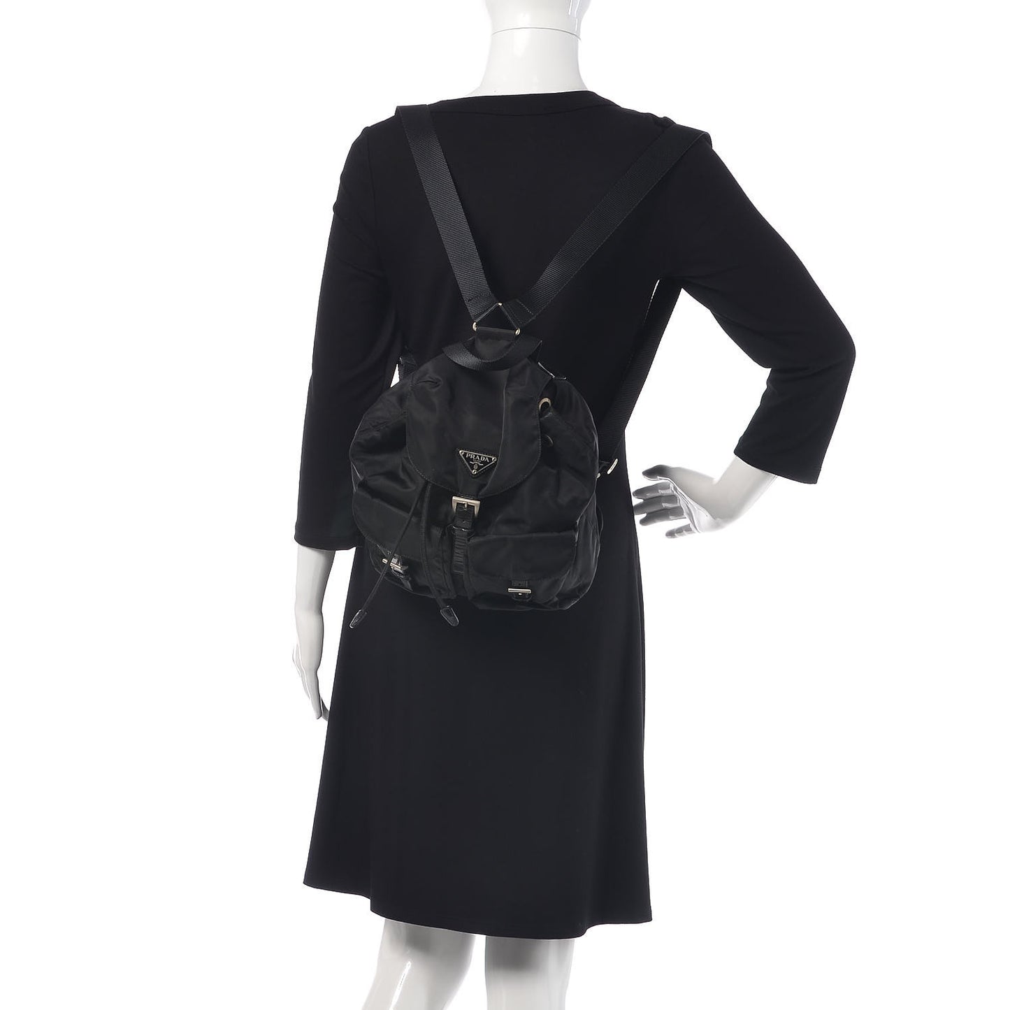 Tessuto Nylon Vela Small Backpack Black