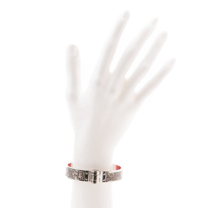 Hermes Lizard Charniere Cuir Narrow Hinged Bracelet S Ombre 2 of 6
