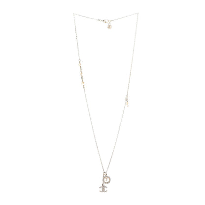 Chanel Pearl Crystal CC Necklace Gold 3 of 4