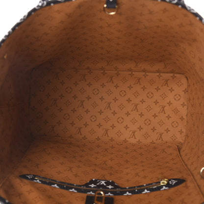 Louis Vuitton Monogram Giant Crafty Neverfull MM Creme Caramel 4 of 9