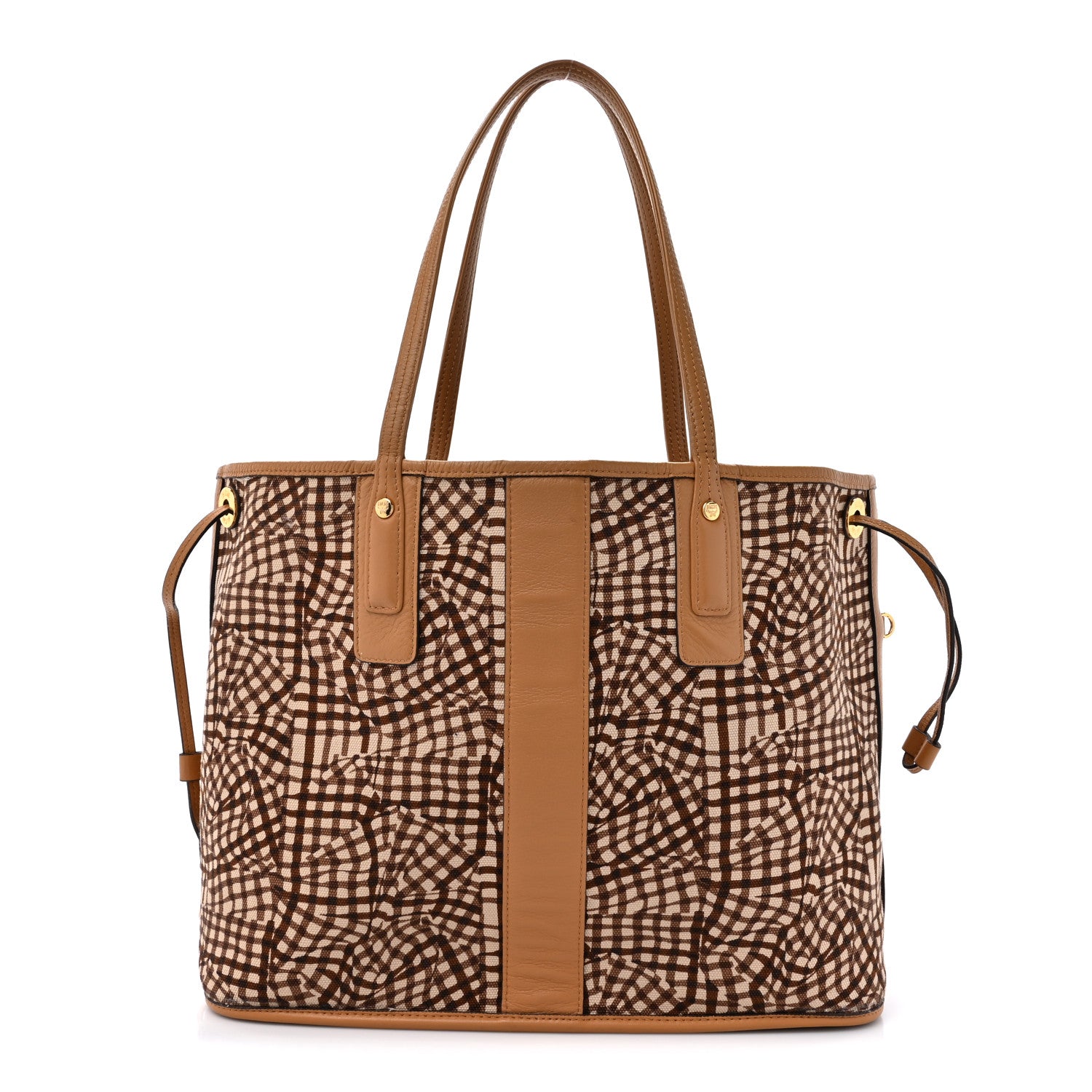 MCM Visetos Medium Liz Reversible Shopper Tote Cognac 4 of 27