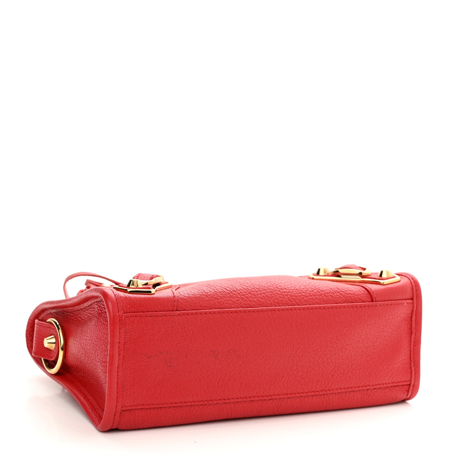 Balenciaga Chevre Gold Metallic Edge Hardware Mini City Rouge Grenade 4 of 11