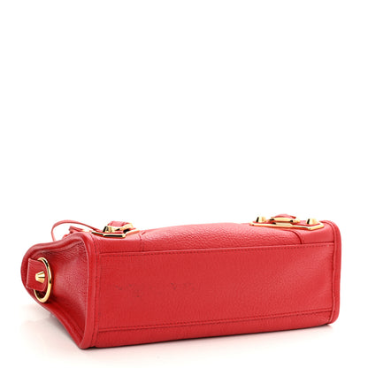 Balenciaga Chevre Gold Metallic Edge Hardware Mini City Rouge Grenade 4 of 11