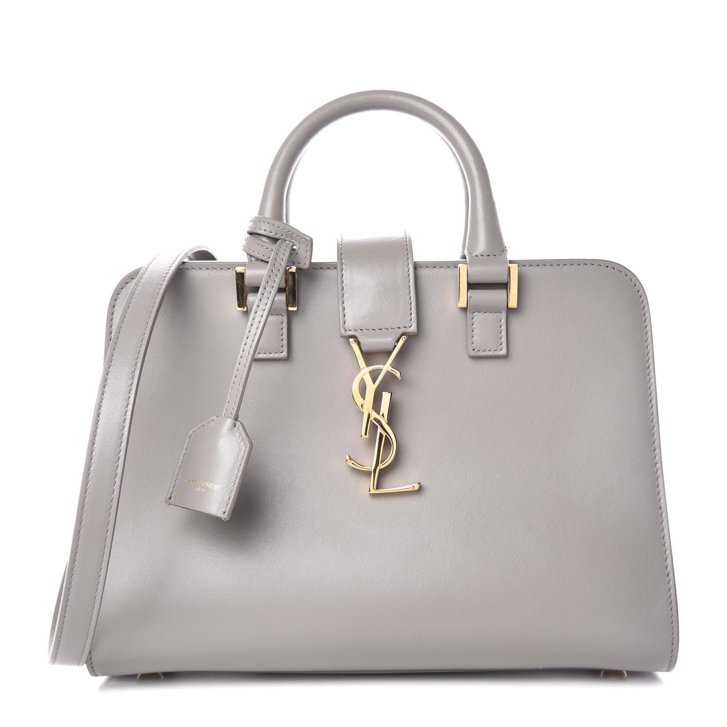 Saint Laurent Calfskin Monogram Baby Cabas Fog 1 of 8