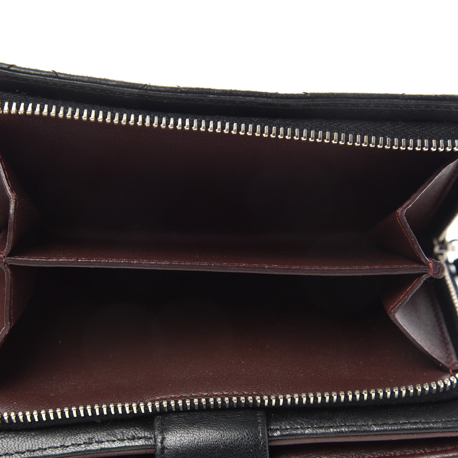 Chanel Lambskin Quilted Zipped Pocket Wallet Black 6 of 9