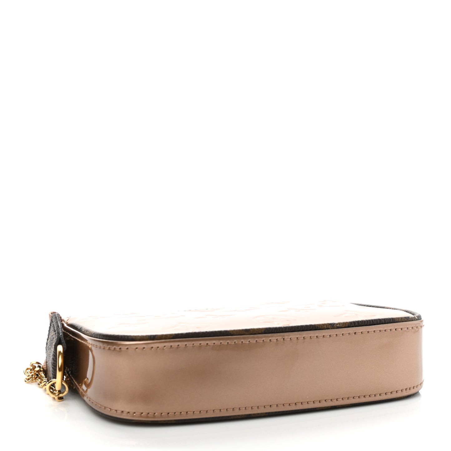 Metallic Vernis Mini Pochette Accessories Rose Gold